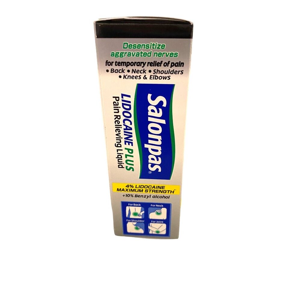 Salonpas Lidocaine Plus Pain Relieving Liquid Roll-On - 3 Fl. Oz - 4% Lidocaine - Picture 4 of 4